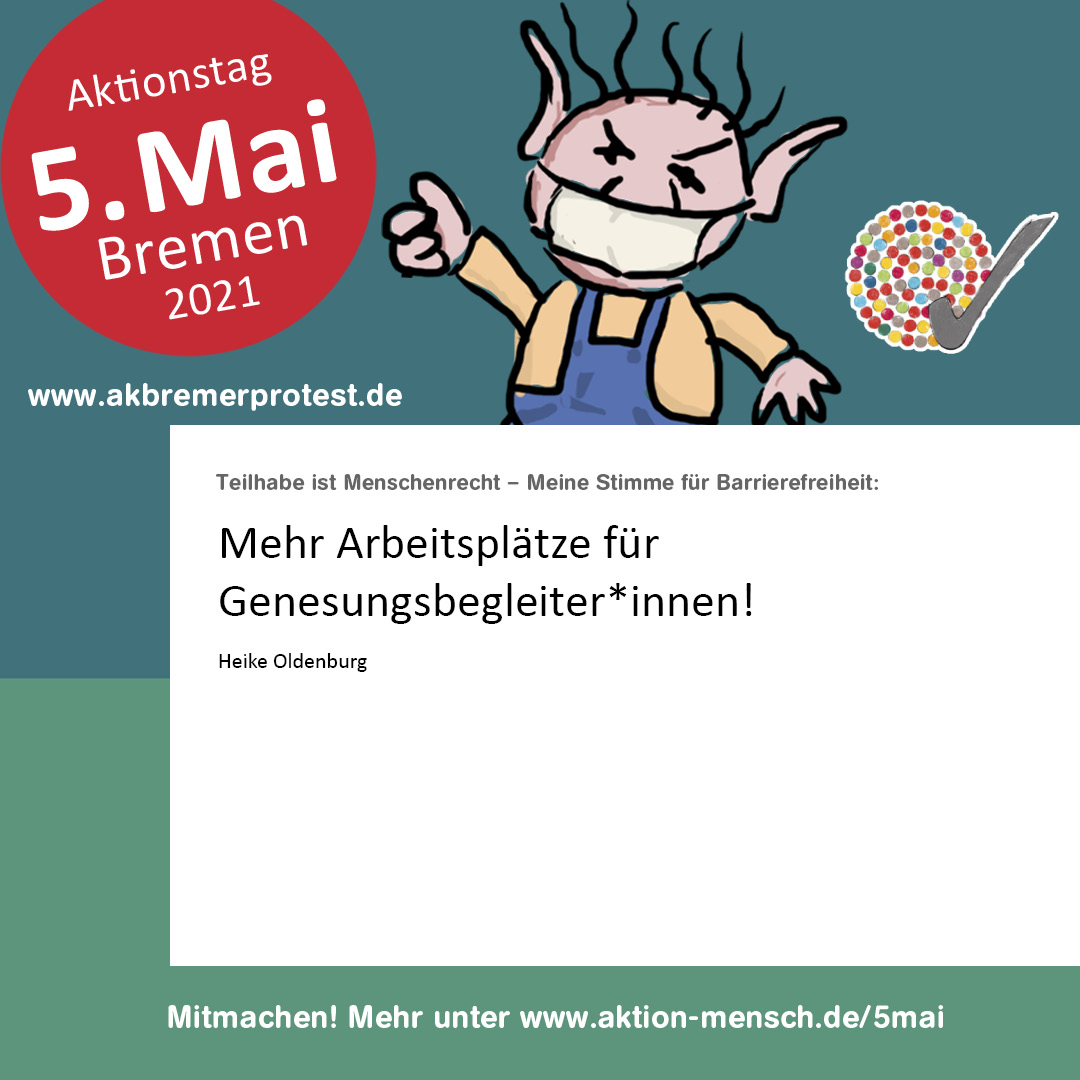 Arbeitsplätze für Genesungsbegleiter*innen!