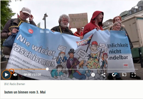 Vorschau Bericht auf buten un binnen über die Demo